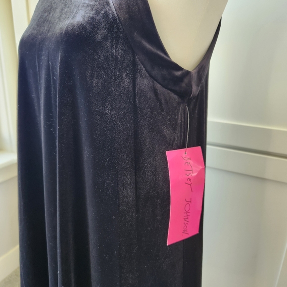 Betsey Johnson Whimsigoth Black Velvet Trapeze Swing Dress Sexy Party New Size 8 - Picture 5 of 16